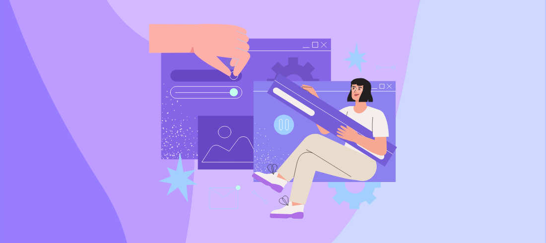 Payhip graphical image of person adjusting website for patreon alternative