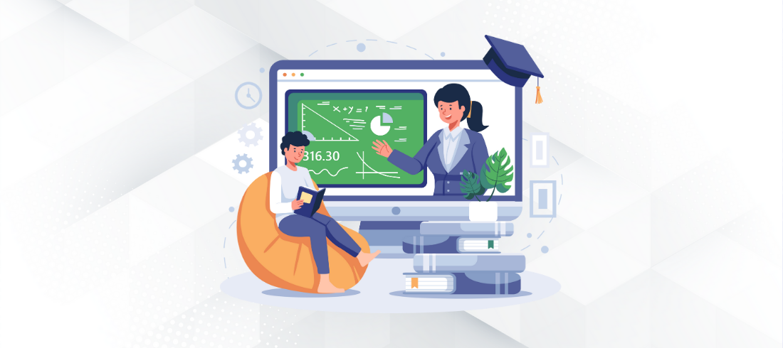 graphical image of a person learning about how to create training videos