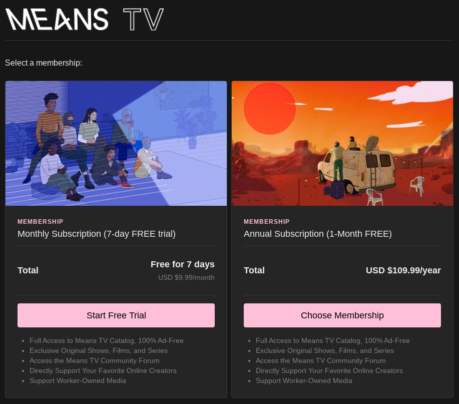 means tv pricing